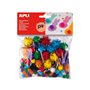 Pacote com 78 Pompons Brilhantes Apli - Ideal para Artesanato e Decoração - Estimula a Criatividade Infantil - Cores Sortidas