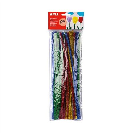 Pacote com 50 limpadores de cachimbo Apli, Ø 6 mm x 300 mm - Cores sortidas