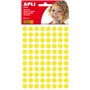Pacote com 528 adesivos redondos Apli, diâmetro de 10,5 mm - Adesivo permanente - Ideal para creches e escolas - Amarelo