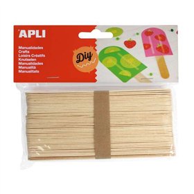 Pacote com 40 tacos de polo jumbo Apli, feitos de madeira natural, 150 x 18 mm - Cor da madeira