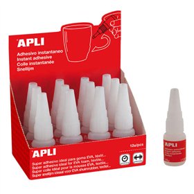 Adesivo instantâneo Apli Super 10g - Secagem rápida - Fórmula forte - Transparente