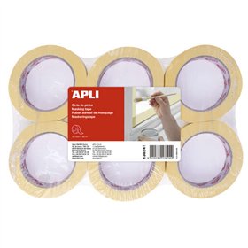 Fita adesiva para pintura Apli 25mm x 45m - Adesivo de alta resistência - Fácil de cortar - Ideal para pintura e decoração