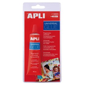 Cola Universal Apli em Tubo 40ml - Secagem Rápida - À Prova D'água - Transparente