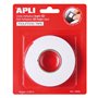 Fita adesiva dupla face de espuma 3D Apli 19 mm x 2,28 m - Adesão forte e durável - Ideal para artesanato e decoração - Branca