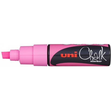 Marcador de giz líquido Uni-ball PWE-8K - Ponta chanfrada de 8 mm - Apagável com água - Resistente à chuva e às intempéries - Ro