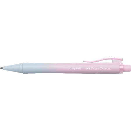 Caneta Esferográfica Retrátil Faber-Castell Daily Ball Flow Edition Blushing Sky XB - Design Atraente - Tinta Azul Indelével - G