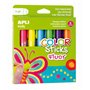 Kit Apli Color Sticks com 6 tintas têmpera sólidas de 6g cada em cores fluorescentes - Acabamento acetinado - Secagem rápida - E