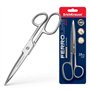 Tesoura Erichkrause Ferro Metal 18cm - Fabricada em aço de alta qualidade - Lâminas espessas - Cor prateada