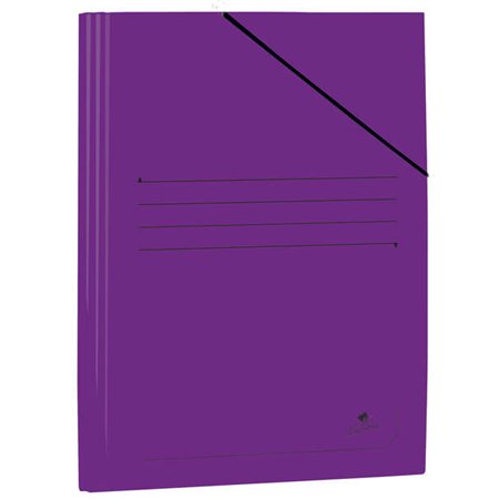 Pasta de cartão laminado Mariola, tamanho fólio, 500 g/m² - Dimensões 34 x 25 cm - Fecho elástico - Cor violeta