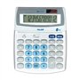 Calculadora Milan Grande de 12 Dígitos - Visor Inclinável - 3 Teclas de Memória - Cálculo de Margem - Memória Dupla - Branca