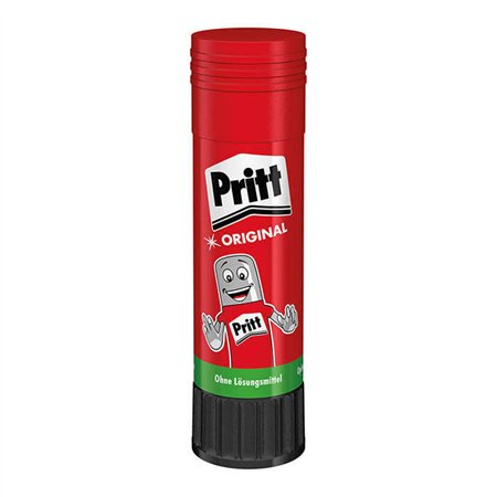 Cola em bastão Pritt tamanho médio, 22g - Sem solventes - 97% de ingredientes naturais - Lavável a 20ºC - Segura para crianças