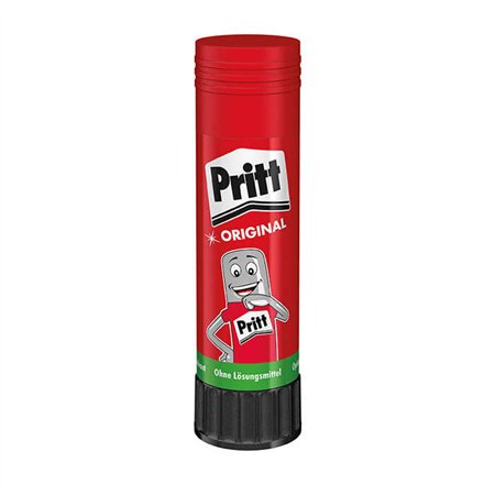 Cola em bastão grande Pritt 43g - Sem solventes - 97% de ingredientes naturais - Lavável a 20ºC - Segura para crianças