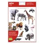Adesivos Apli com tema realista de animais da savana - 24 adesivos - Adesivo removível - Desenvolvido com educadores - Ideal par