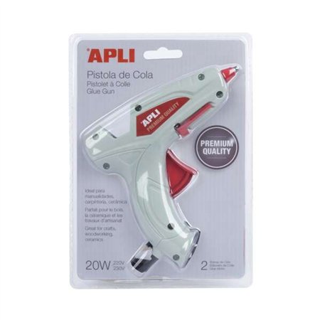Pistola de cola quente Apli Premium 20W + 2 bastões de cola