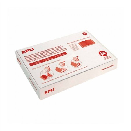 Caixa com 100 capas para livros Apli, 295 mm, PVC de 130 mícrons - Aba autoajustável - Envelopamento fácil em 3 etapas - Transpa