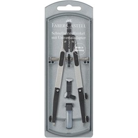 Bússola Faber-Castell de Ajuste Rápido 3,5 mm - Juntas em Ambos os Braços - Para Circunferências de até Ø 390 mm - Acessórios de