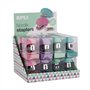 Grampeador pequeno Apli Nordik Collection - Grampos nº 22/6 a 24/6 - Cada grampeador inclui 1.000 grampos - Cores sortidas