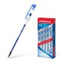 Caneta em gel Erichkrause G-Point - Ponta agulha de 0,38 mm - Tinta em gel de secagem rápida - Corpo transparente - Azul