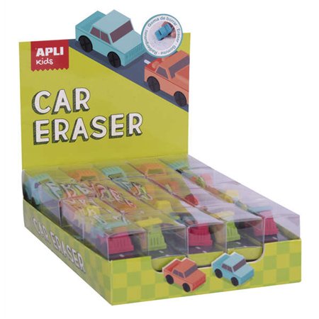 Borracha Apli em Formato de Carro - Modelos Sortidos - Borracha em Formato de Carro para Apagar e Brincar - Modelos de Carro, Ca
