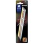 Conjunto de 3 Lápis de Grafite HB Staedtler Norix - Madeira Preta - Design Inteligente
