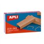 Grampos de cobre galvanizado Apli 22/6 - 24/6 - Capacidade para 30 folhas - Material durável e resistente - Pontas afiadas para 