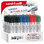 Estojo com 36 marcadores para quadro branco Uni-ball Inkview PWB-202 - Ponta cônica de 1,8 a 2,2 mm - Nível de tinta transparent