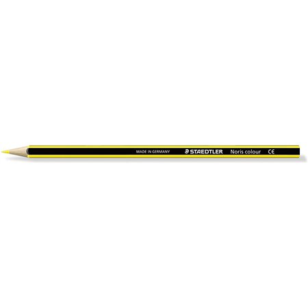 Lápis de cor hexagonal Staedtler Noris Colour 185 - Resistente à quebra - Material Wopex - Amarelo claro