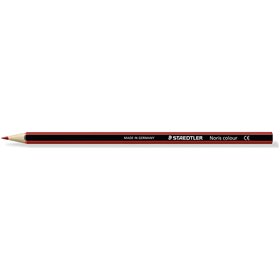 Lápis de cor hexagonal Staedtler Noris Colour 185 - Resistente à quebra - Material Wopex - Vermelho claro