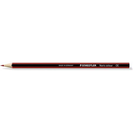Lápis de cor hexagonal Staedtler Noris Colour 185 - Resistente à quebra - Material Wopex - Vermelho claro