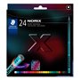 Staedtler Norix 186 - Pacote com 24 Lápis de Cor HB - Madeira Preta - Mina de Grafite - Design Inteligente - Para Escrever, Dese