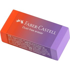 Expositor Faber-Castell Dust Free Flow com 24 Borrachas - Livre de PVC - Baixo Resíduo - Cores Sortidas