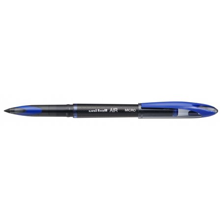 Caneta Rollerball Uni-ball AIR MICRO UBA-188-M - Ponta de acetato de 0,5 mm - Tinta pigmentada resistente à água e à luz - Azul
