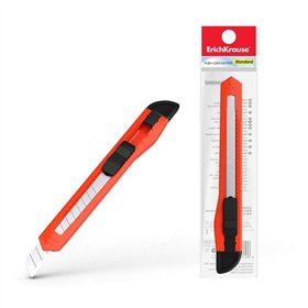 Cortador Erichkrause EasyCut com sistema de fixação de lâmina padrão Push-Lock de 9 mm - Lâmina Push-Lock - Lâmina de aço segmen