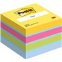 Bloco de notas adesivas reposicionáveis Post-it com 400 unidades - Formato quadrado - 51x51mm - Cores sortidas