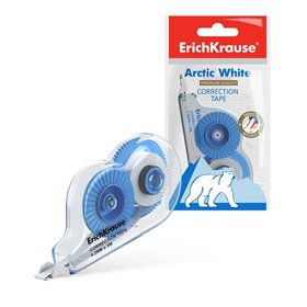 Fita Corretiva Erichkrause Arctic White - 4,2 mm x 5 m - Secagem Instantânea - Uso Ambidestra - Branca