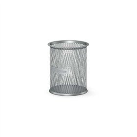 Porta-lápis redondo clássico Erichkrause Compass 90x100mm - Base redonda em aço inoxidável - Design moderno e elegante - Cor pra