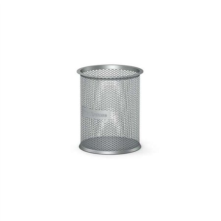 Porta-lápis redondo clássico Erichkrause Compass 90x100mm - Base redonda em aço inoxidável - Design moderno e elegante - Cor pra