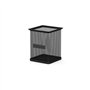 Porta-lápis quadrado clássico Erichkrause Compass 80×80×95mm - Fabricado em aço inoxidável - Preto