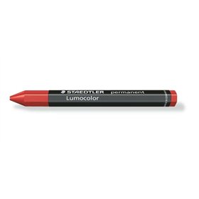 Lápis de cera permanente hexagonal Staedtler Lumocolor Omnigraph 236 - À prova d'água - Diâmetro aproximado de 12 mm - Vermelho