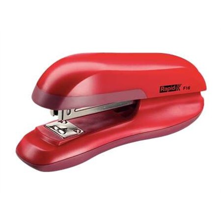 Grampeador de mesa Rapid F16 - Capacidade para até 30 folhas - Abre, fecha e grampeia - Vermelho