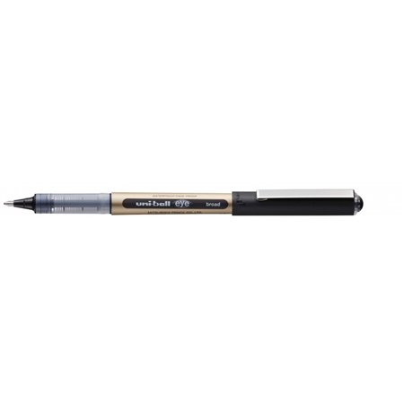 Caneta de tinta líquida Uni-ball UB-150-10 Eye Broad - Ponta esferográfica de 1 mm - Tinta resistente à água e à luz - Sistema d