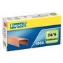 Caixa com 1000 grampos Rapid Comfort 24/6 - Até 20 folhas - Fio de cobre flexível - Haste de 6 mm