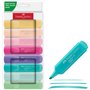 Faber-Castell Textliner 46 Pastel - Pacote com 8 Marcadores Fluorescentes - Ponta Chanfrada - Espessura da Linha entre 1mm e 5mm