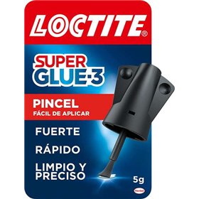 Loctite Super Glue-3 Brush 5g - Adesivo Universal de Tripla Força - Força e Uso Instantâneos - 2640969/2046283/2640782/2641844/2