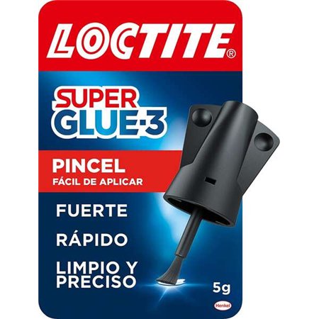 Loctite Super Glue-3 Brush 5g - Adesivo Universal de Tripla Força - Força e Uso Instantâneos - 2640969/2046283/2640782/2641844/2