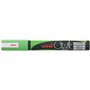 Marcador de giz líquido Uni-ball PWE-5M - Ponta cônica de 1,8 a 2,5 mm - Apagável com água - Resistente à chuva - Verde