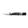 Marcador de giz líquido Uni-ball PWE-3MS - Ponta cônica de 0,7 mm - Apagável com água - Resistente à chuva - Branco