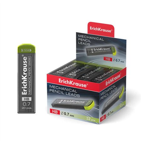 Pacote com 20 grafites Erichkrause Megapolis Concept HB 07mm - Cor preta