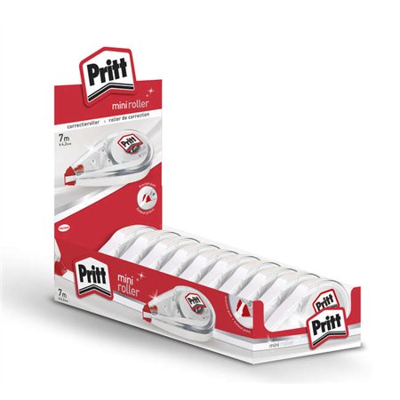 Rolo Corretivo Mini Pritt 4,2 mm x 7 m - Compacto e Ergonômico - Ponta Flexível de Alta Precisão - Compatível com Todos os Tipos