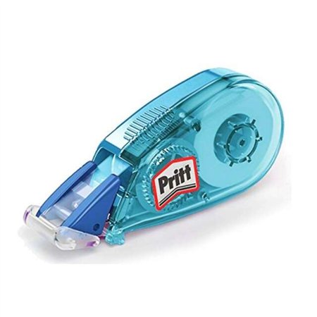 Fita Corretiva Pritt Micro Roller 5mm x 6m - Aplicação Limpa - Precisa - Reciclável - Cores: Azul, Verde e Rosa